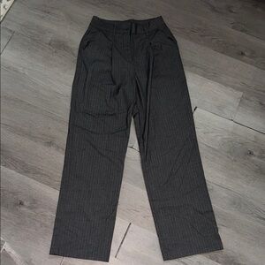 Wild Fable Women's Black Pinstripe Trousers